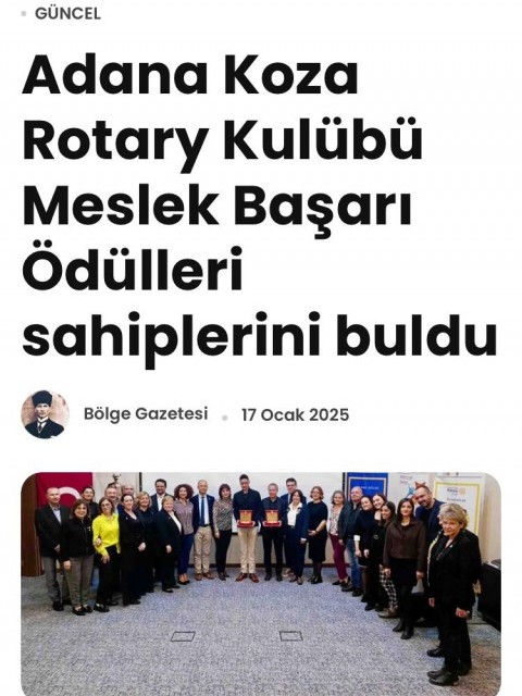 Adana Koza Rotary Kulübü Basında Biz