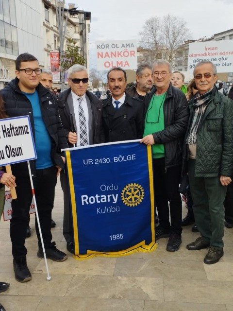 Ordu Rotary Kulübü olarak; 07-14 Ocak Beyaz Baston Dünya Görme Engelliler Haftası etkinliklerimiz