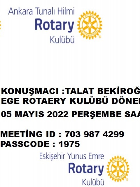 ANKARA KAVAKLIDERE RK NIN EV SAHİPLİĞİNDE EGE RK BAŞKANI (ROTEX) TALAT BEKİROĞLU TARAFINDAN BİR ROTEXİN GÖZÜNDEN ROTARY DEĞİŞİM PROĞRAMI ADLI SUNUM GERÇEKLEŞTİRİLDİ