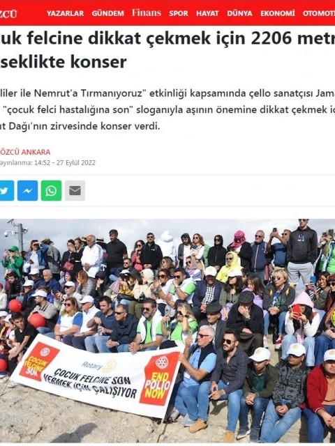 Adıyaman Nemrut Rotary Kulübü Eylül Ayı Gazete Haberleri