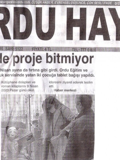 Ordu Rotary Kulübünün 12 Nisan 2023 tarihli Basın Haberleri