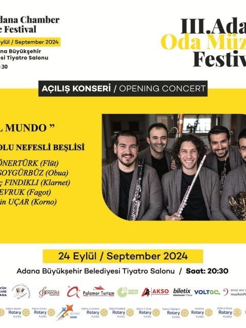Adana Seyhan Rotary,III.Adana Oda Müziği Festivali