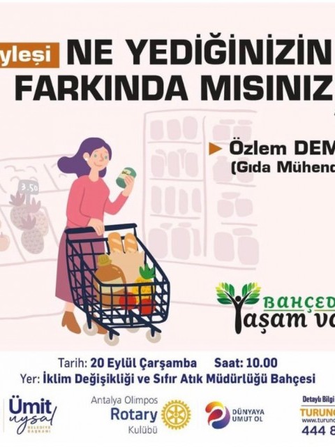 ANTALYA OLİMPOS RK VE MURATPAŞA BELEDİYESİ PAYDAŞLIĞINDA GIDA GÜVENLİĞİ SEMİNERİ