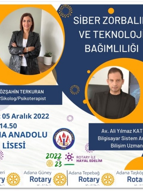 Rotary Kulüplerinden Siber Zorbalık ve Teknoloji Bağımlılığı Semineri