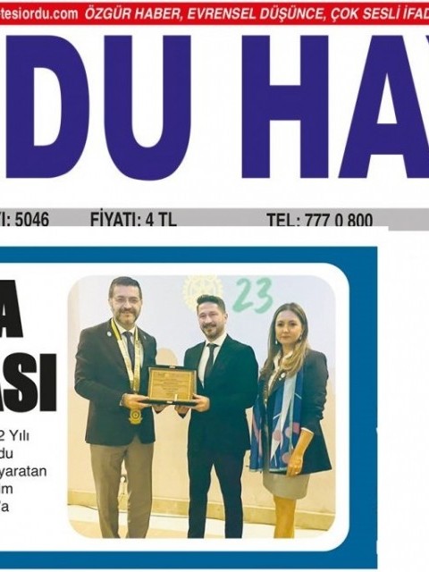 Ordu Rotary Kulübünün Meslek Hizmet Ödülü ile ilgili Basın Haberleri