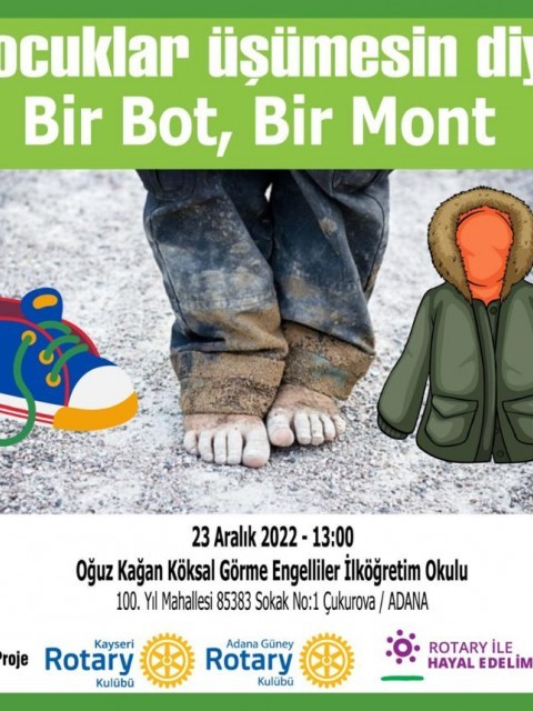 Kayseri ve Güney Rotary Kulüplerinden Bot ve Mont Bağışı