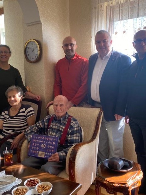 Bolu Rotary Kulübü Yönetim Kurulu, en kıdemli üyesini ziyaret etti.