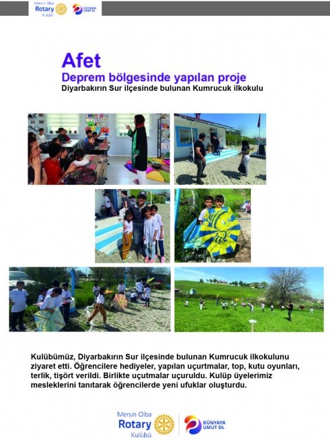 Mersin Olba Rotary KulübüSur İlçesinde bulunan Kumrucuk İlkokulu
