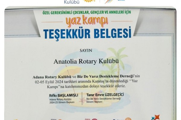 ÖZEL ÇOCUKLAR YAZ KAMPI