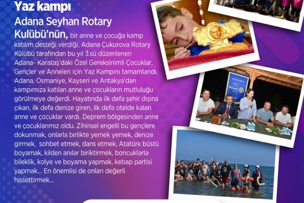 Özel gereksinimli çocuklar, gençler ve anneleri için Yaz kampı