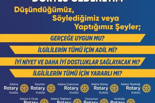 ADANA ROTARY KULÜPLERİ VE OSMANİYE ROTARY KULÜBÜ BİLBORD YAYINLARI
