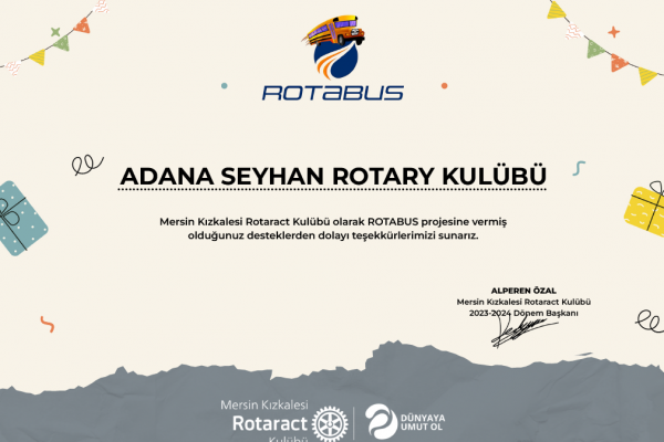 Rotaract Rotabus Proje Bronz Sponsorluğu