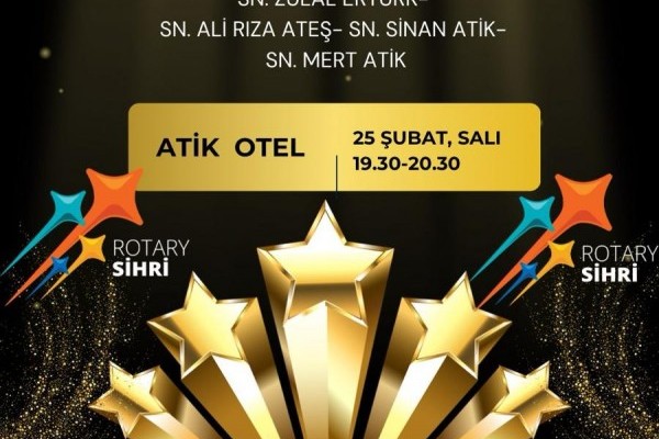 Ünye Rotary Kulübü Meslek Hizmet Ödülleri Gecesi