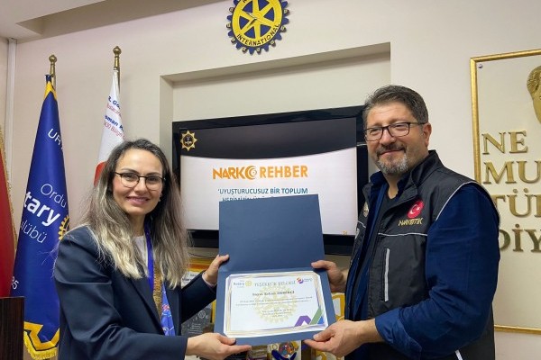 ORDU ROTARY KULÜBÜNÜN BU HAFTAKİ TOPLANTI KONUSU MADDE BAĞIMLILIĞI