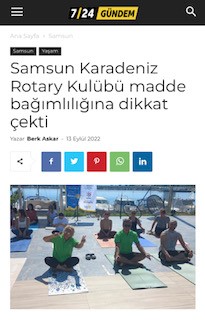 Samsun Karadeniz Rotary Kulübü Madde Bağımlılığına Dikkat Çekti
