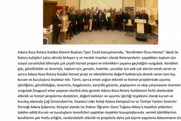 Adana Koza RK Basında Biz