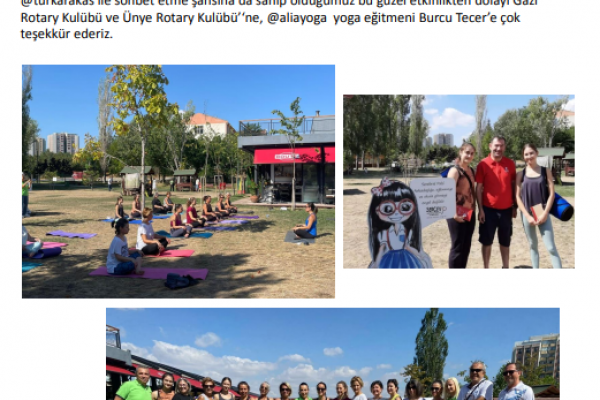 Yoga etkinliğine katıldık