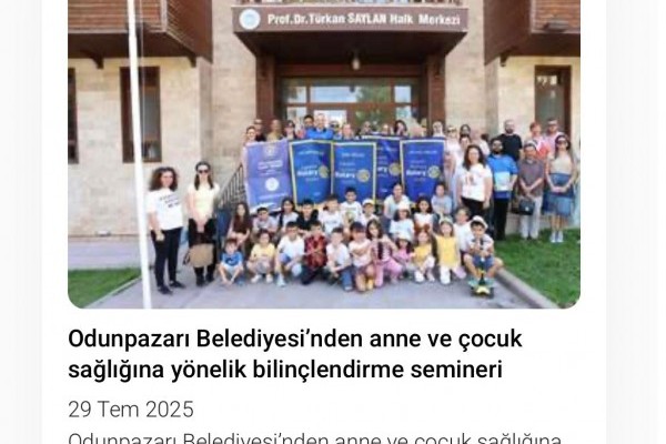 Anne ve Çocuk Sağlığına Yönelik Ortak Seminer