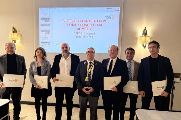 ANTALYA LARA RK AİLE, TOPLUM HİZMETLERİ VE ROTARY GÖNÜLLÜLERİ SERTİFİKA TÖRENİ