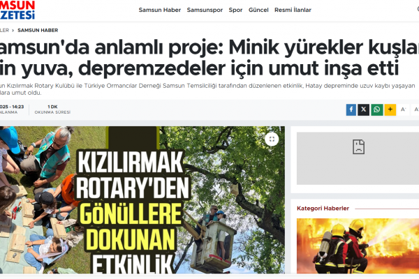 "Bir Kuşa Yuva Verin" Projesi