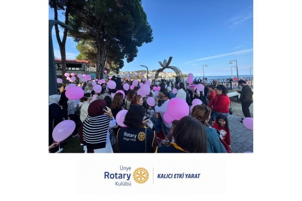 ÜNYE ROTARY KULÜBÜNDEN MEME KANSERİNE KARŞI FARKINDALIK ETKİNLİĞİ