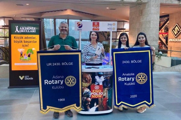 Adana Rotary Kulübü Polio Farkındalığı ve Rotary Tanıtımı Faaliyetlerini Destekliyor