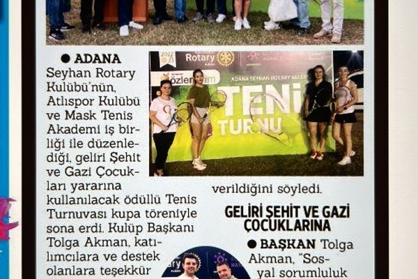 TEnis Turnuvası Kupa Töreni