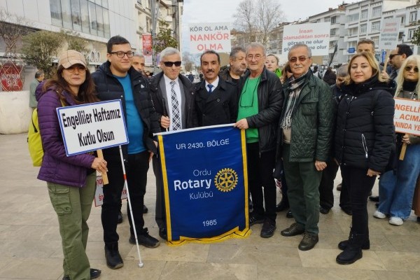 Ordu Rotary Kulübü olarak; 07-14 Ocak Beyaz Baston Dünya Görme Engelliler Haftası etkinliklerimiz