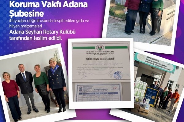 ZİÇEV gıda ve hijyen malzemesi yardımı