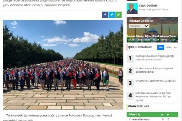 Anıtkabir Ziyareti Basında Yer Aldı