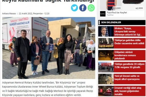 Nemrut Rotary Kulübü Gazete Haberleri