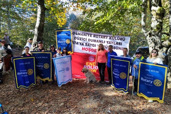 Adana Rotary Kulübü ve Adana Interact Kulübü Interact Haftasında Düziçi Dumanlı Yaylasında Osmaniye Rotary Kulübü Tarafından Düzenlenen Ata’ya Saygı Yürüyüşüne Katıldı