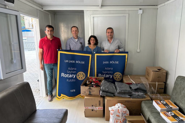 Samandağ Rotary Konteyner Kenti Eşofman Takımı, Spor Ayakkabı ve Terlik Dağıtımı