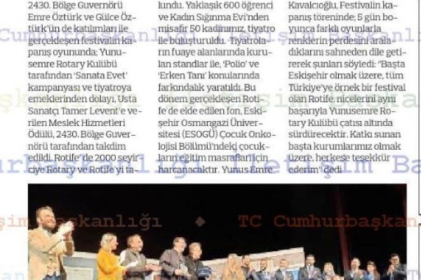 Tiyatro Festivali Coskuyla Sona Erdi