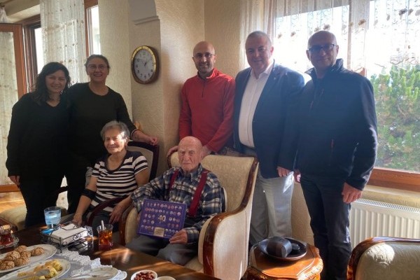 Bolu Rotary Kulübü Yönetim Kurulu, en kıdemli üyesini ziyaret etti.