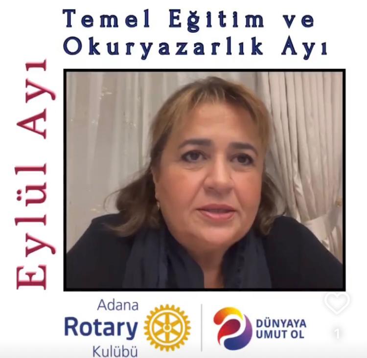 Adana Rotary Kulübünden Eylül Ayında Temel Eğitim ve Okuryazarlık Videosu