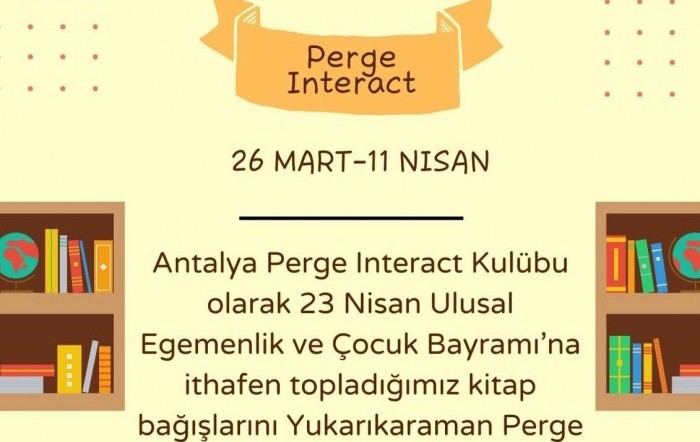 Perge Interact Kulübü projesine 3.000 TL Katkıda Bulunmak