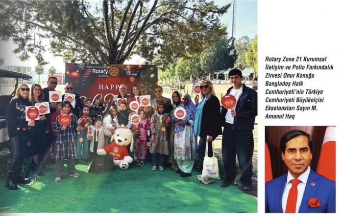 Polio Vakfına destek amacıyla yaptığımız Yılbaşı Panayırı etkinliğinin Rotary ve Zon dergisinde yayımlanması