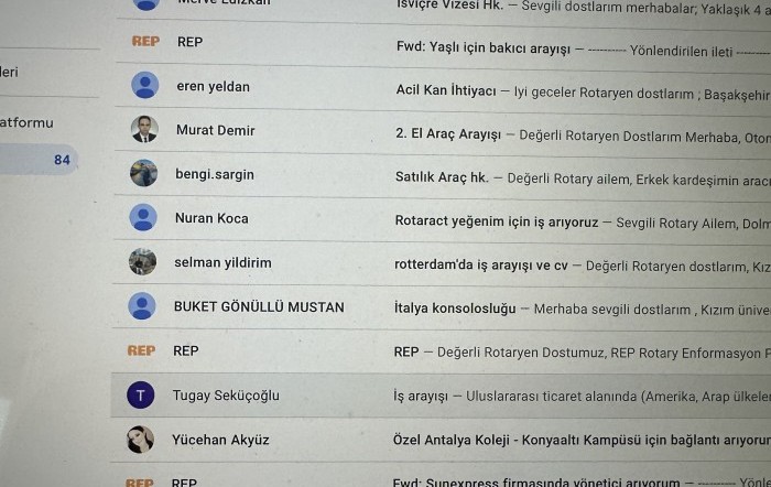 Rotary Enformasyon Platformuna üyelerin %80 kaydı