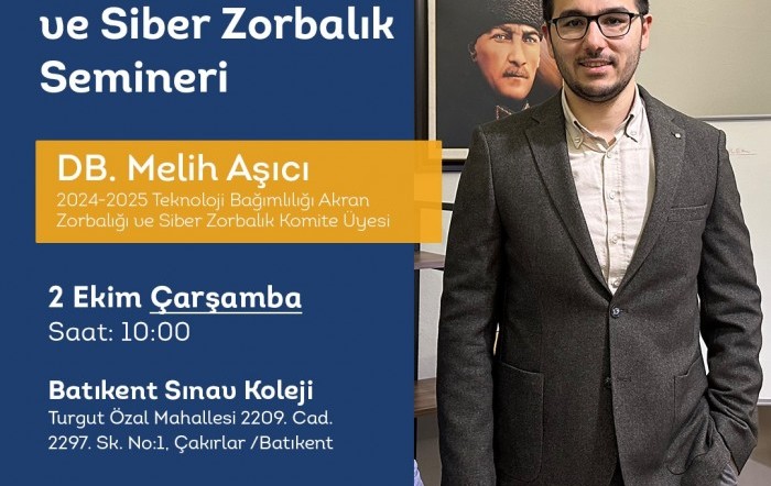 SİBER ZORBALIK EĞİTİCİ EĞİTİMİNE 2 KİŞİ İLE KATILIM SAĞLAMAK