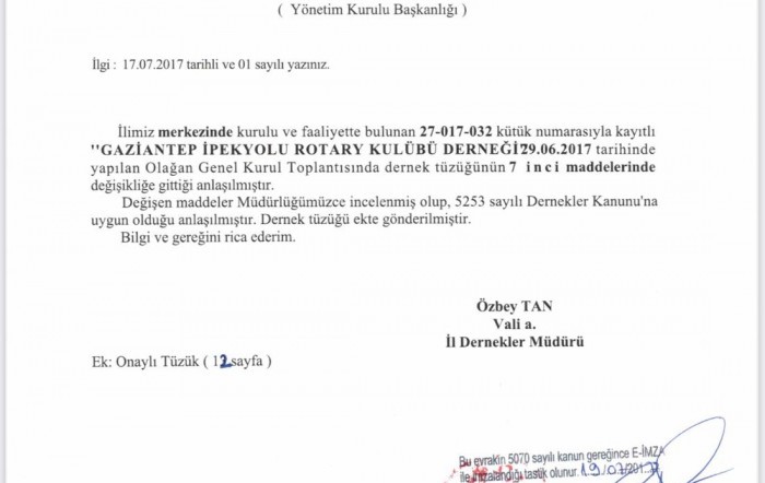 kulüp tüzüğü