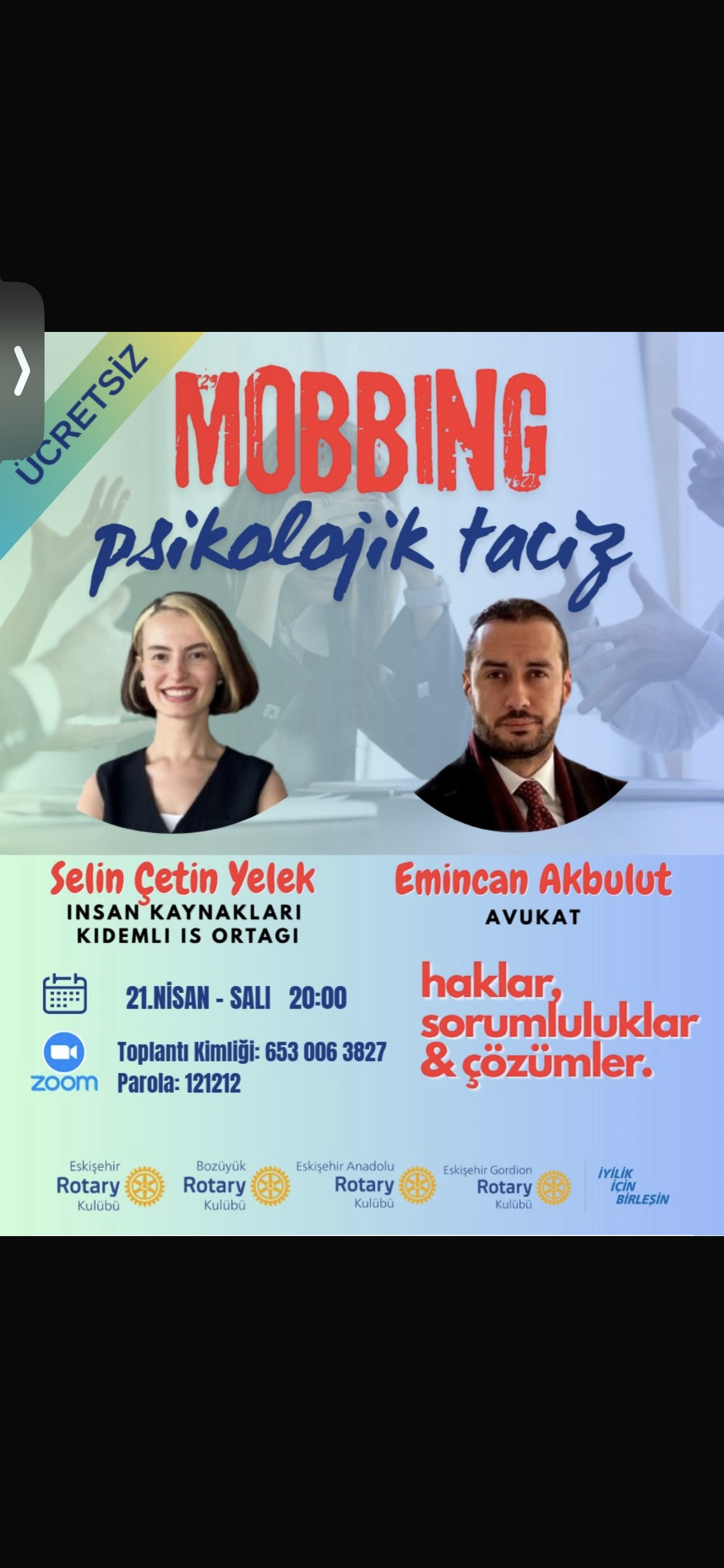 Mobbing semineri zoom