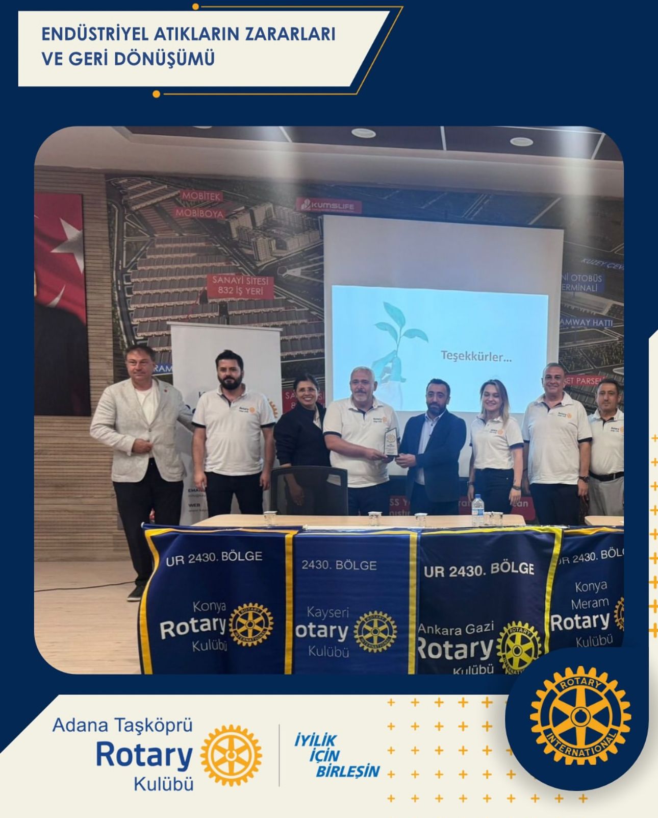 Adana Taşköprü Rotary Kulübü Endüstriye Atıkların Zararları ve Geri Dönüşümü Eğitimi