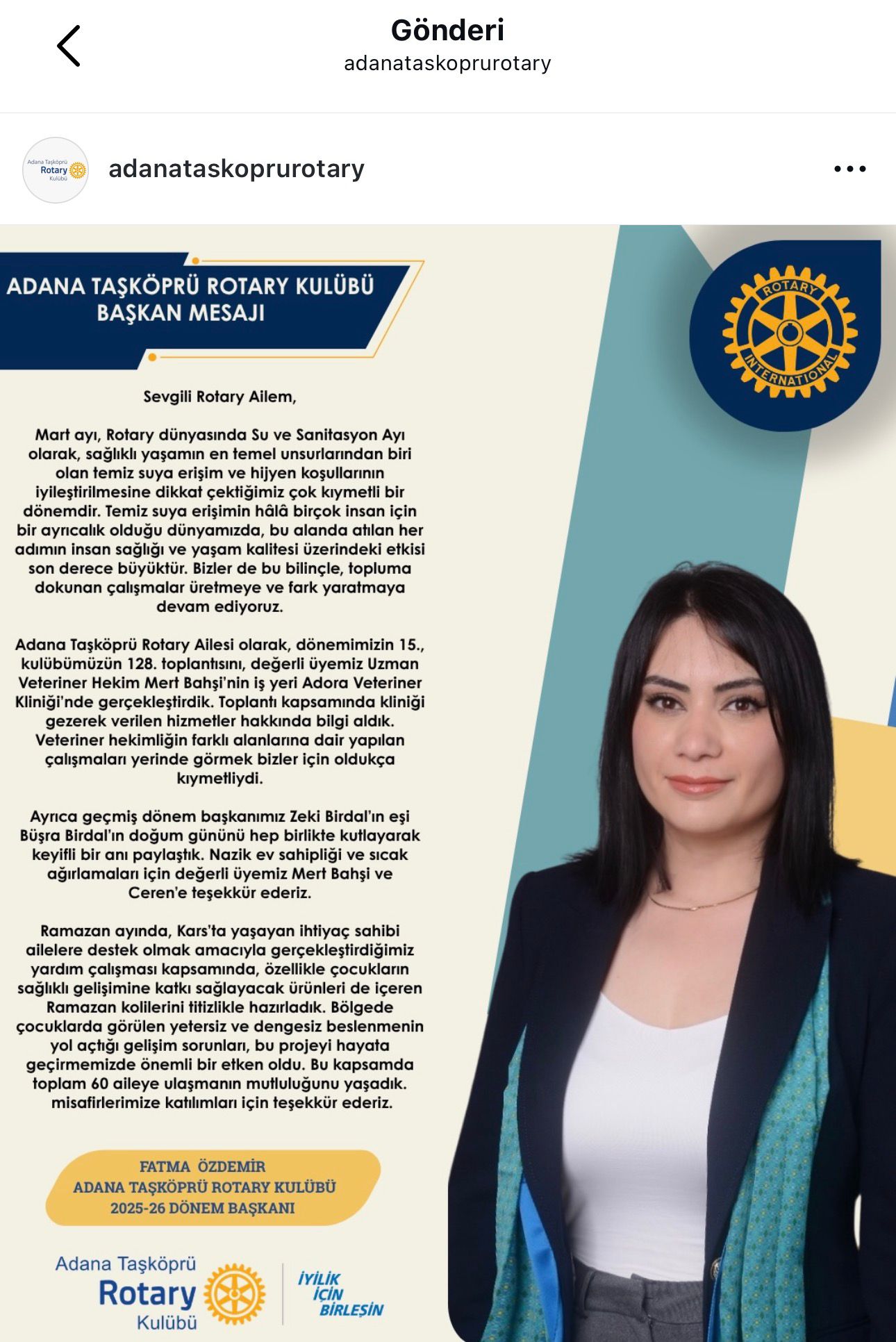 Adana Taşköprü Rotary Kulübü Kurumsal Kimliğin Kullanımı