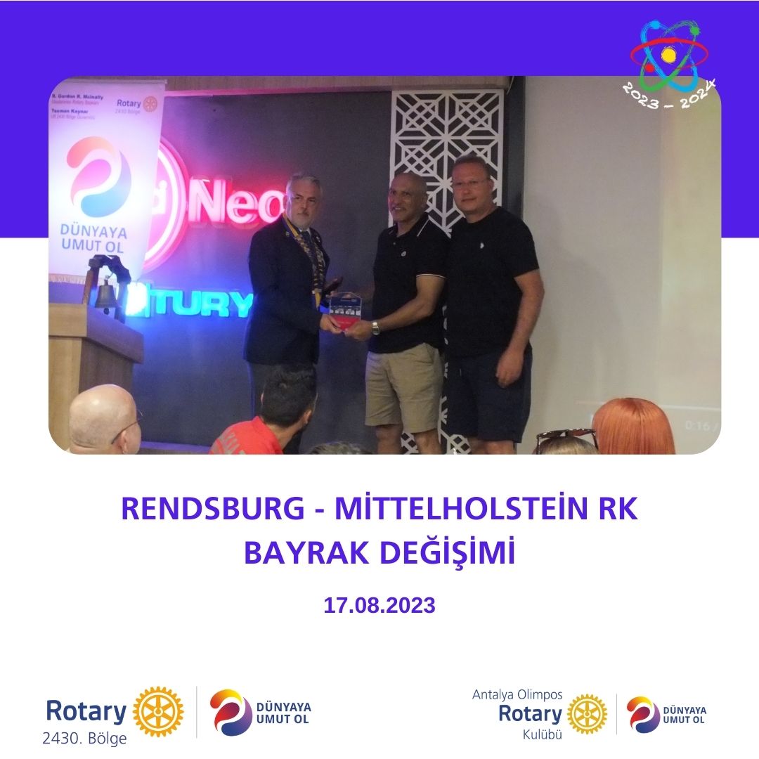 ANTALYA OLİMPOS RK, RENDSBURG-MİTTELHOLSTEİN RK BAYRAK DEĞİŞİMİ