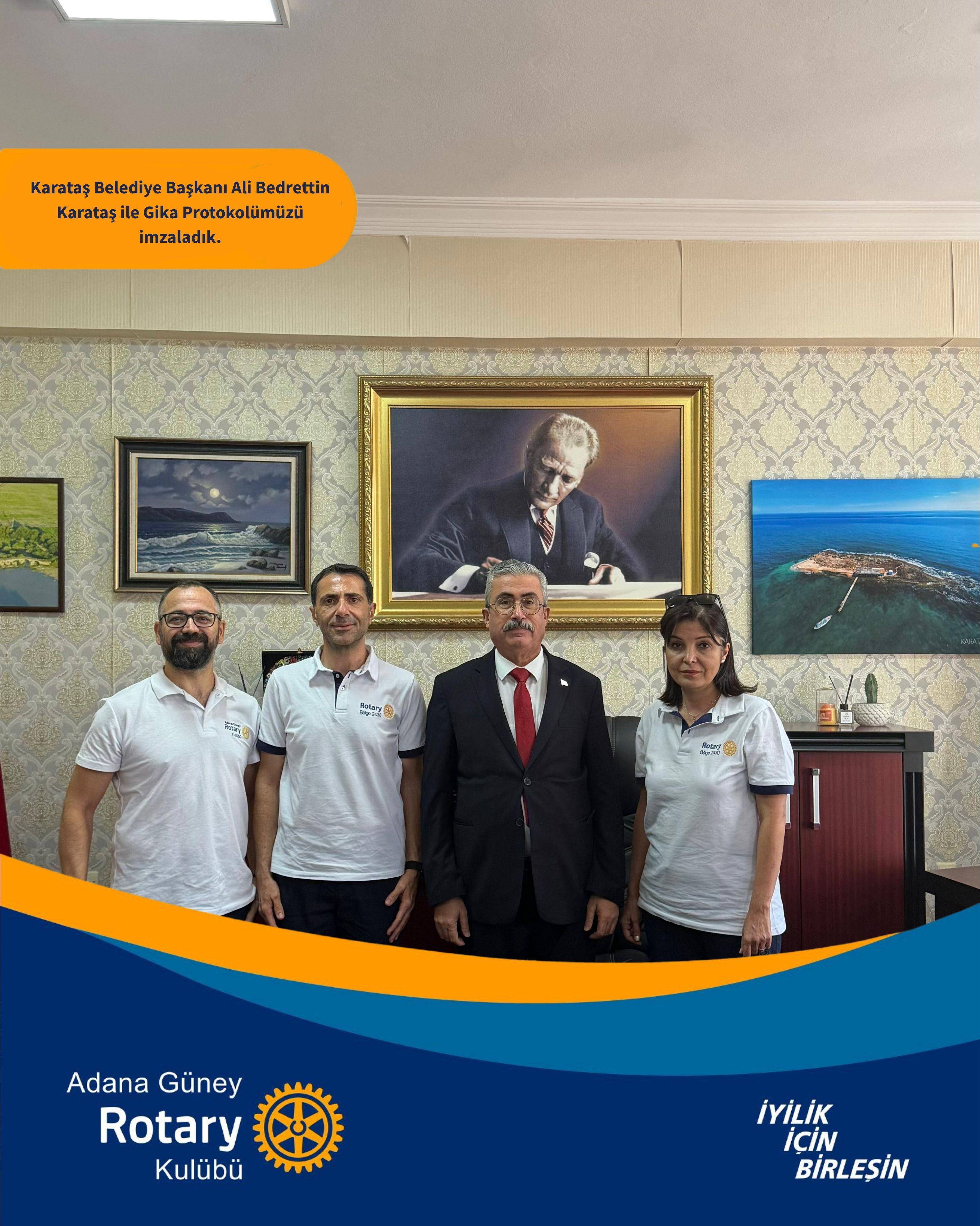 Adana Güney Rotary EVKA ve GİKA Protokol Anlaşması
