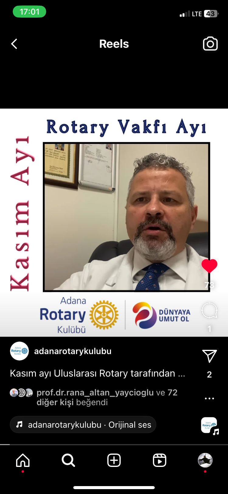 Adana Rotary Kulübü “Rotary Vakfı Ayı” olan Kasım Ayında Rotary Vakfı ve Çocuk Felci ile Mücadele Konusunda Video Paylaştı.