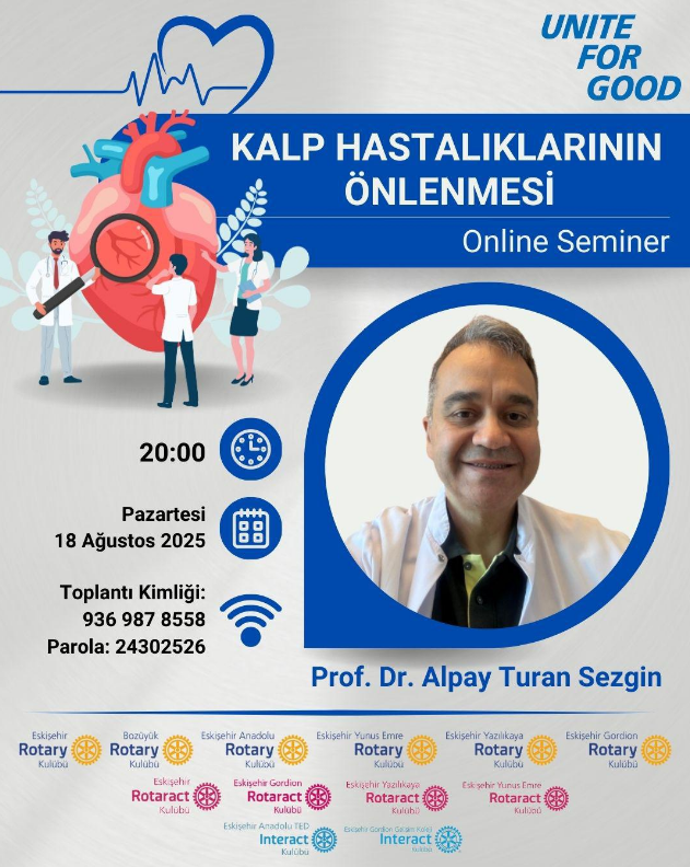 Kalpsağlığı farkındalık semineri online olarak Eskişehir Kulüpleri katılımı