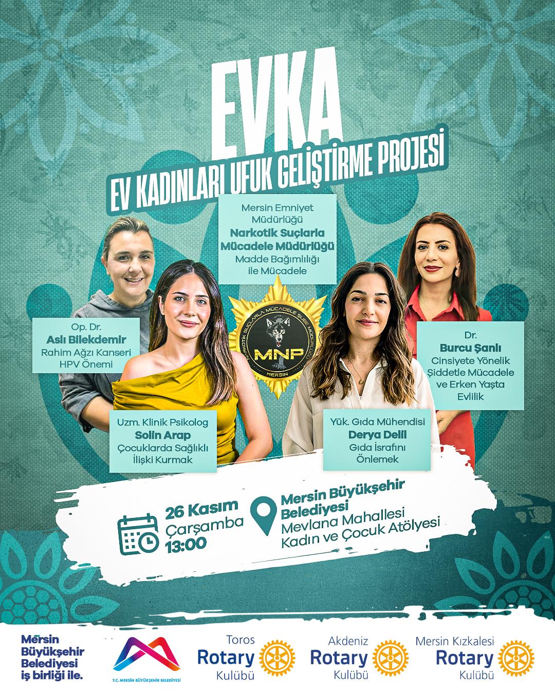 MERSİN KIZKALESİ ROTARY KULÜBÜ EVKA ETKİNİĞİ SONRASI KATILIMCILARA SAĞLADIĞI ETKİ VE FAYDA RAPORU