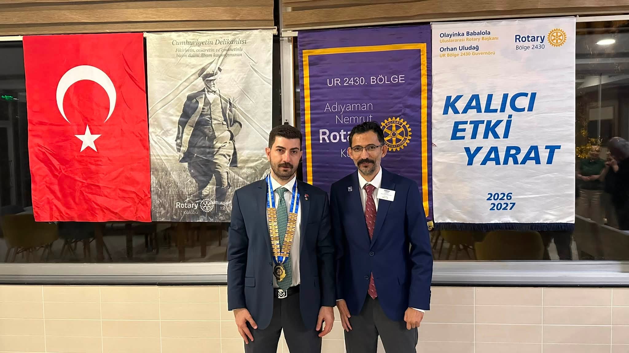 NEMRUT ROTARY KULÜBÜ’NDE GÖREV DEĞİŞİMİ: BAYRAK CANDAR’A DEVREDİLDİ